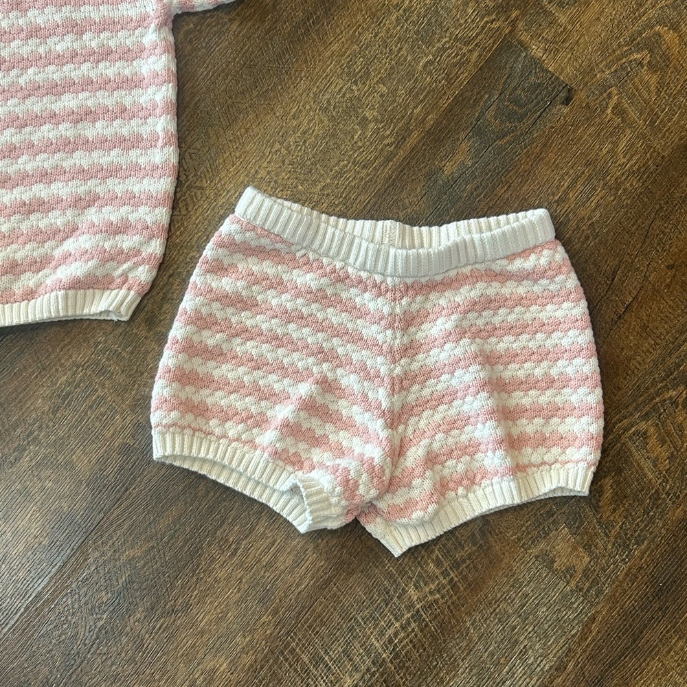 Hanna Andersson Soft Pink and White Crochet Set - Picture 3 of 7